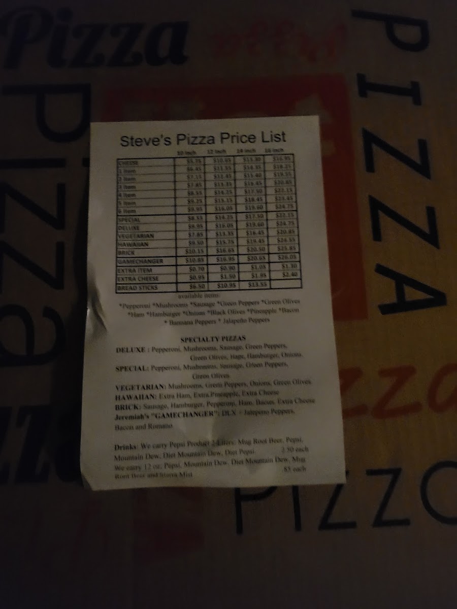 Menu Steve's Pizza-5