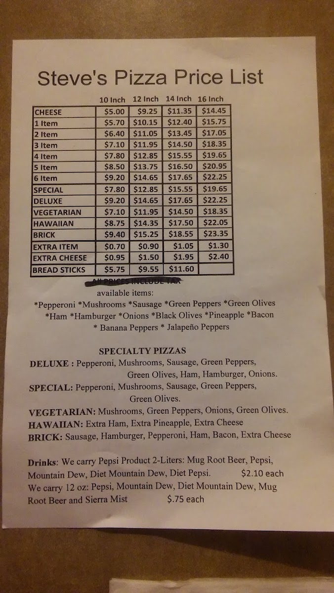 Menu Steve's Pizza-6